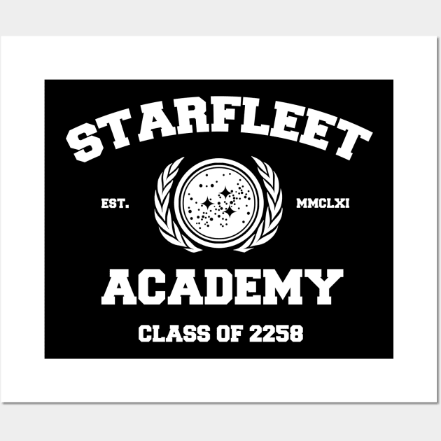 Starfleet Acadmey Class of 2258 White Wall Art by SimonBreeze